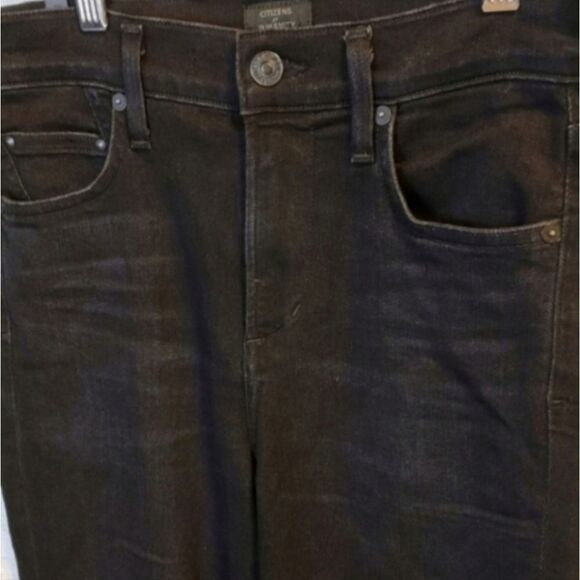 Citizens of Humanity Black Studded Rocket Ankle High Rise Skinny Jeans Size 26 - Picture 9 of 11